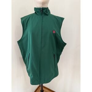 Polo Golf Ralph Lauren Y2K Hunter Green Vest Sweater Mens Large Zipper